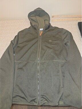 Timberland Olive Green Full Zip Hooded Fleece Jacket